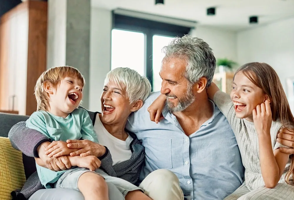 Smiling Family Multiple generations of a family smiling together