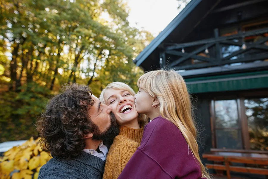 Smiling Patients Smiling older couple embracing outdoors